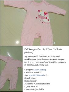 Baby Girl Velvet Cotton Jumpsuit + Pink Romber