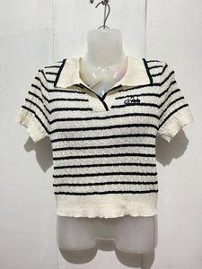 Chic Striped Polo Shirt