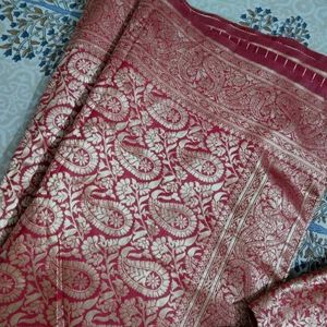 Elegant Red Banarasi Silk Saree