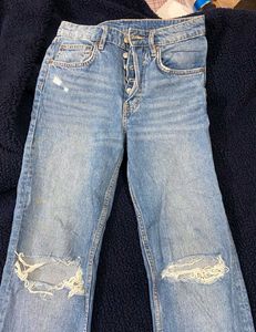 Distressed H&amp;M Blue Denim Jeans