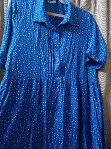 Blue Polka Dot maxi dress
