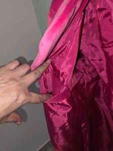Bright Pink Velvet Coat