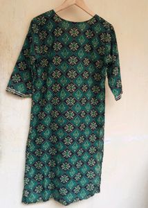 Swasti Green And Black Designer Kurta (Women)
