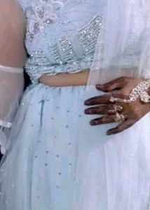 Stunning Light Blue Lehenga Choli