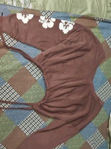 Brown Floral Print Joggers