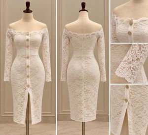 Elegant White Lace Off-Shoulder Dress