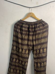 Elegant Brown Ethnic Palazzos