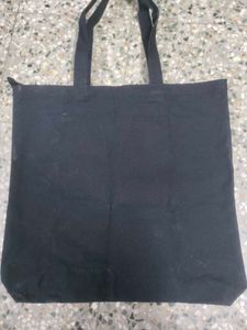 Black Tote Bag with "The Cassette Woman" Print