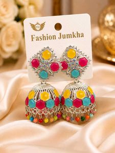 New Boho Colorful Jhumka Earrings