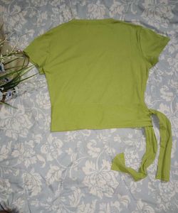 Lime Green Wrap T-Shirt