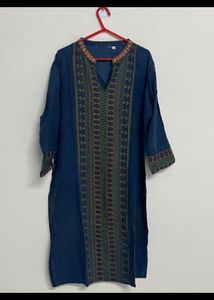 Stylish Blue Printed Kurta