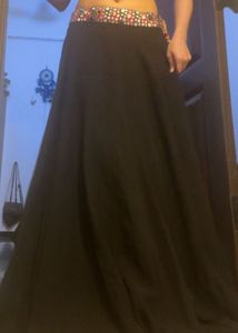 Boho maxi skirt/lehenga with embellished waist