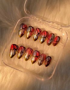 Butterfly Design Press-On Nails