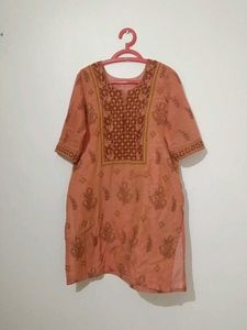 Embroidered Cotton Kurta