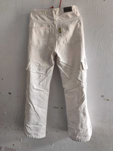 white casual jeans