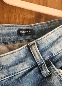 Blue Star Print Denim Jeans