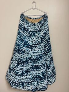 low waist Boho Tie-Dye Maxi Skirt