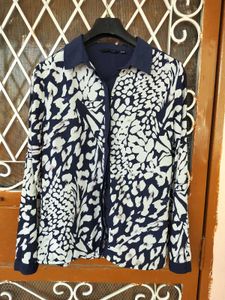 Stylish Blue & White Printed Shirt