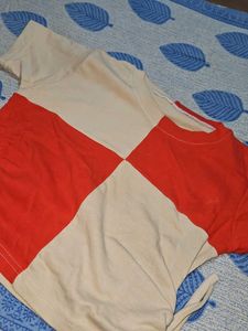 Trendy Color Block Drawstring Top