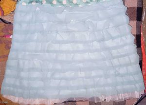 Mint Green Polka Dot &amp; Tiered Ruffle Mini Dress
