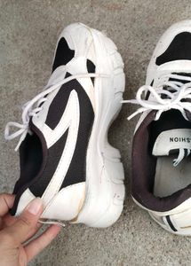 Stylish White &amp; Black Sneakers