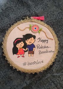 Handmade Raksha Bandhan Hoop Art
