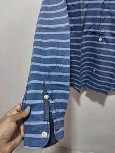 Tommy Hilfiger Striped Denim Shirt size M 40inch