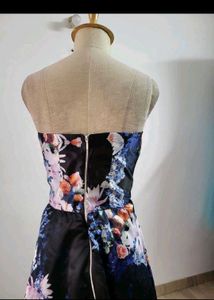 Floral Strapless Midi Dress