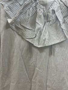Frilled Blue And White Summer Dress