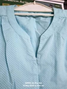 Light Blue Polka Dot Blouse