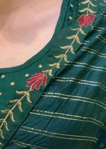 Elegant Green Embroidered Kurta Set