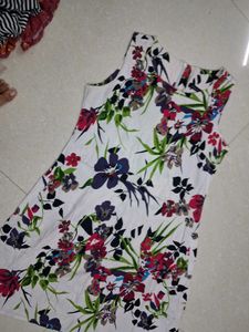 Floral Sleeveless A-Line Dress