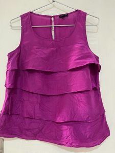 Ann Taylor Top From USA- Like New In Wine Color