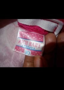 Pink Polka Dot baby girl frock
