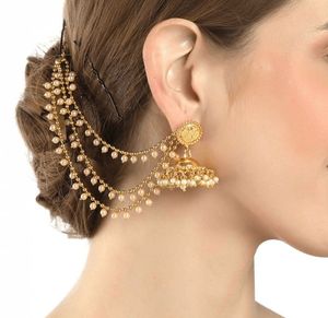 Elegant Pearl Jhumka Ear Cuffs