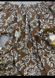 Brown Floral Print top