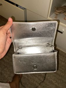 MANGO Silver Metallic  SLINGBAG