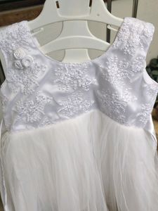 White Party Wear Frock