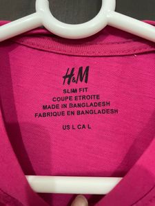 Vibrant Pink H&amp;M T-Shirt