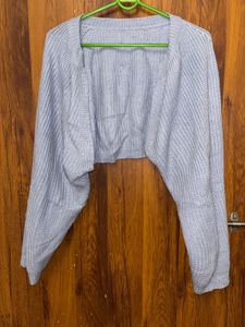 Light Blue Knit Bolero Cardigan