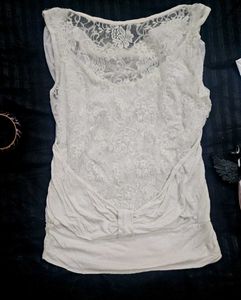 y2k vintage White Lace Back Sleeveless Top