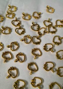 Golden Heart Charms (Set of 20 pieces)