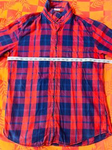 Pepe Jeans Men's Red &amp; Blue Plaid Shirt