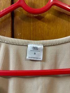 SSS Ruched Square Neck Ribbed Tank Top