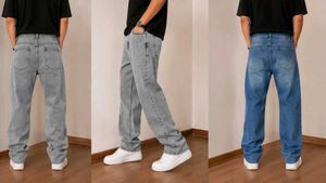 Men's Relaxed Fit Jeans (Grey &amp; Blue) combo offer