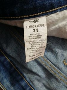 ORIGINAL Flying Machine Men's Blue Wash Jeans