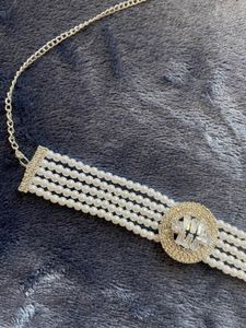 Pearl Diamond Necklace Set