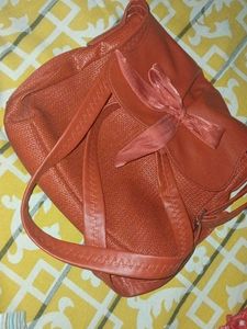 Chic Red Crossbody Bag with Bow
