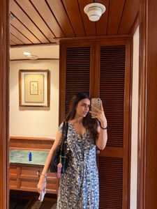Chic Printed V-Neck Dress