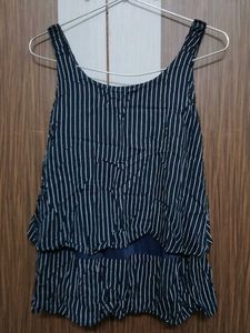Chic Navy Striped Tank Top